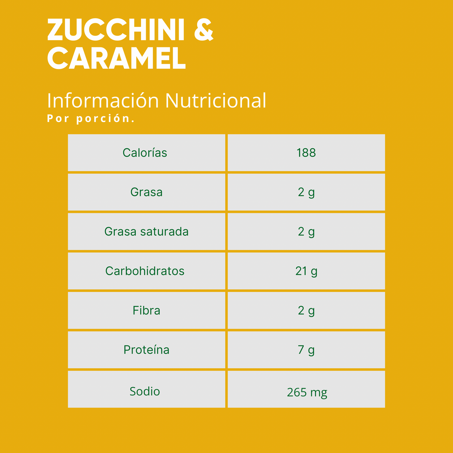 Zucchini & Caramel x 500 g