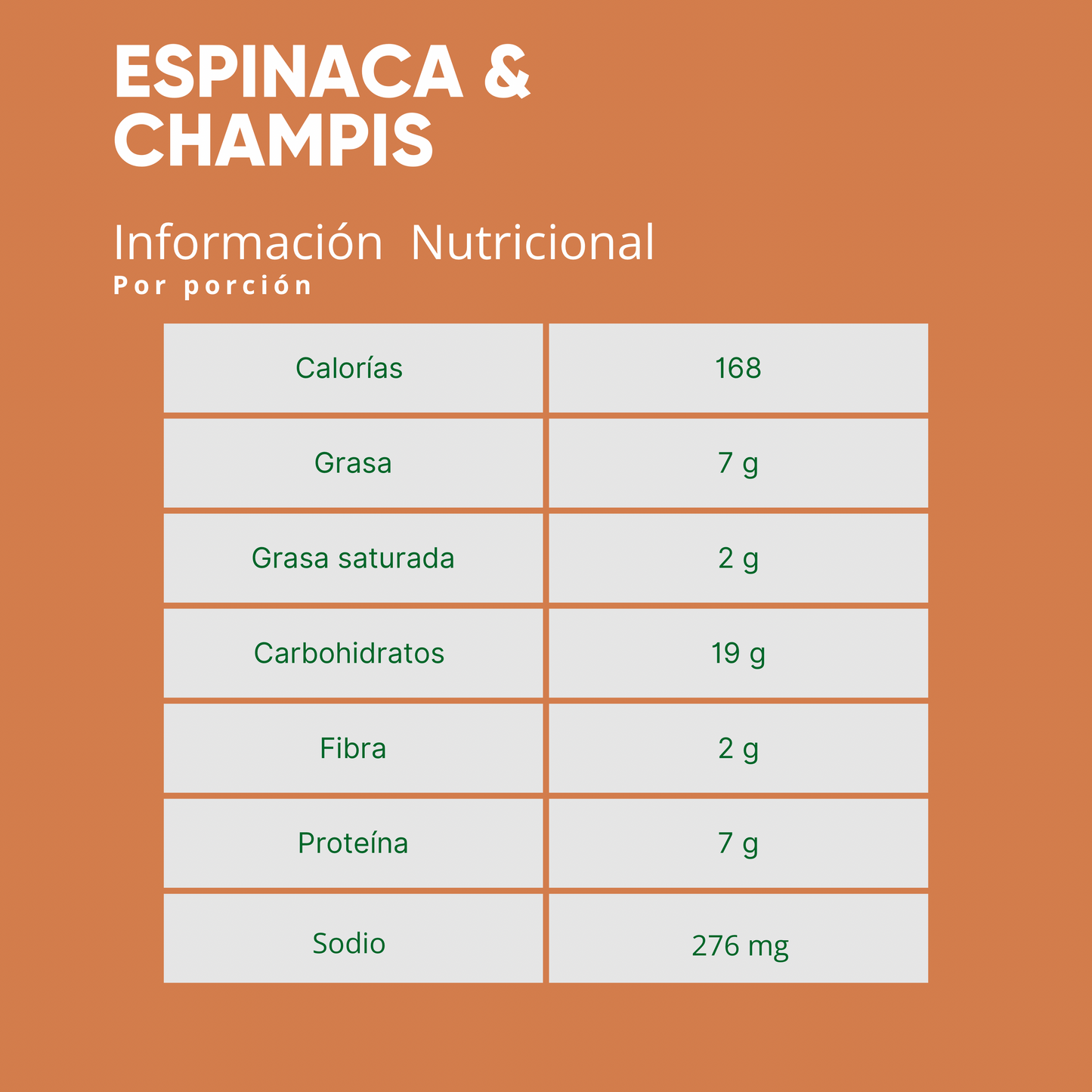 Espinaca & Champis x 500 g